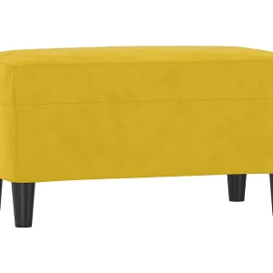 Bankje 70x35x41 cm fluweel geel