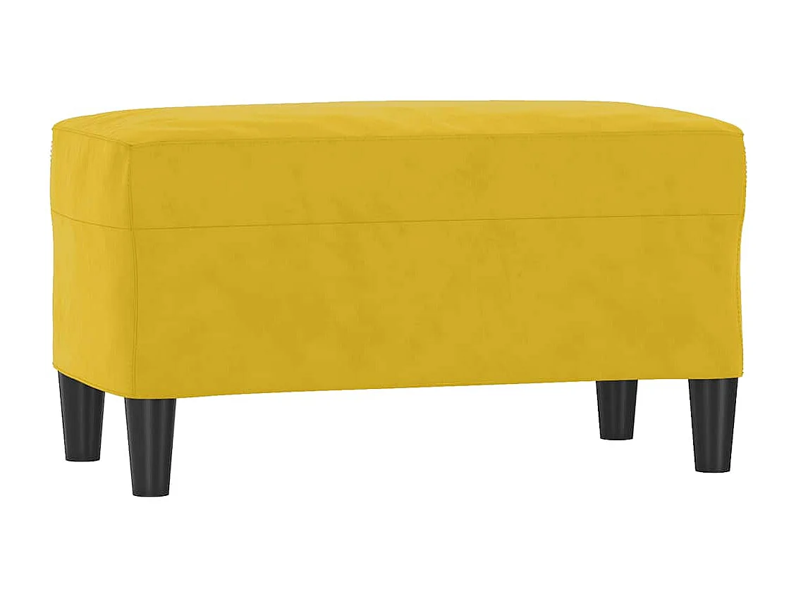 Bankje 70x35x41 cm fluweel geel