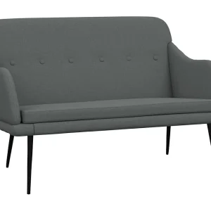 Bankje 110x76x80 cm stof donkergrijs