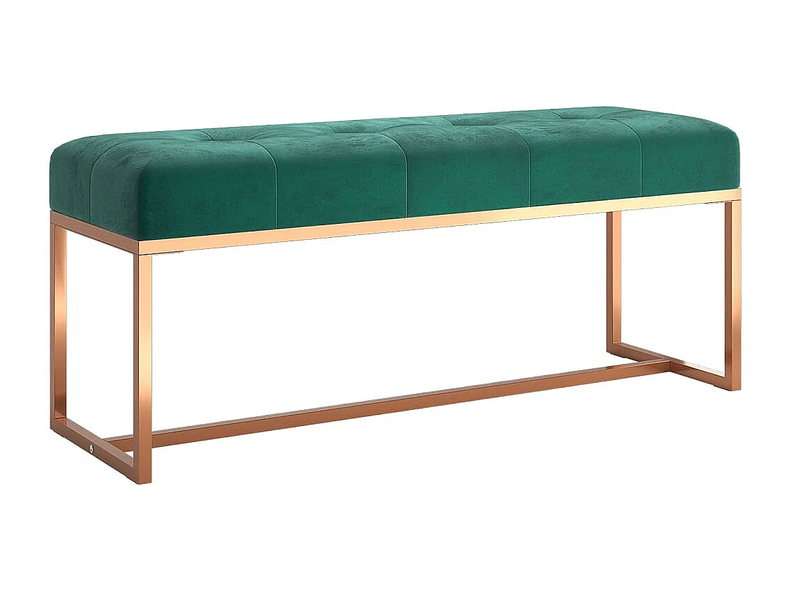 Bankje 110x36x45 cm fluweel donkergroen