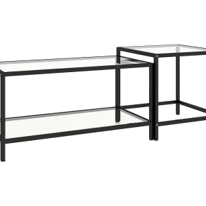 2-delige Salontafelset gehard glas transparant 2-delige Salontafelset gehard glas transparant