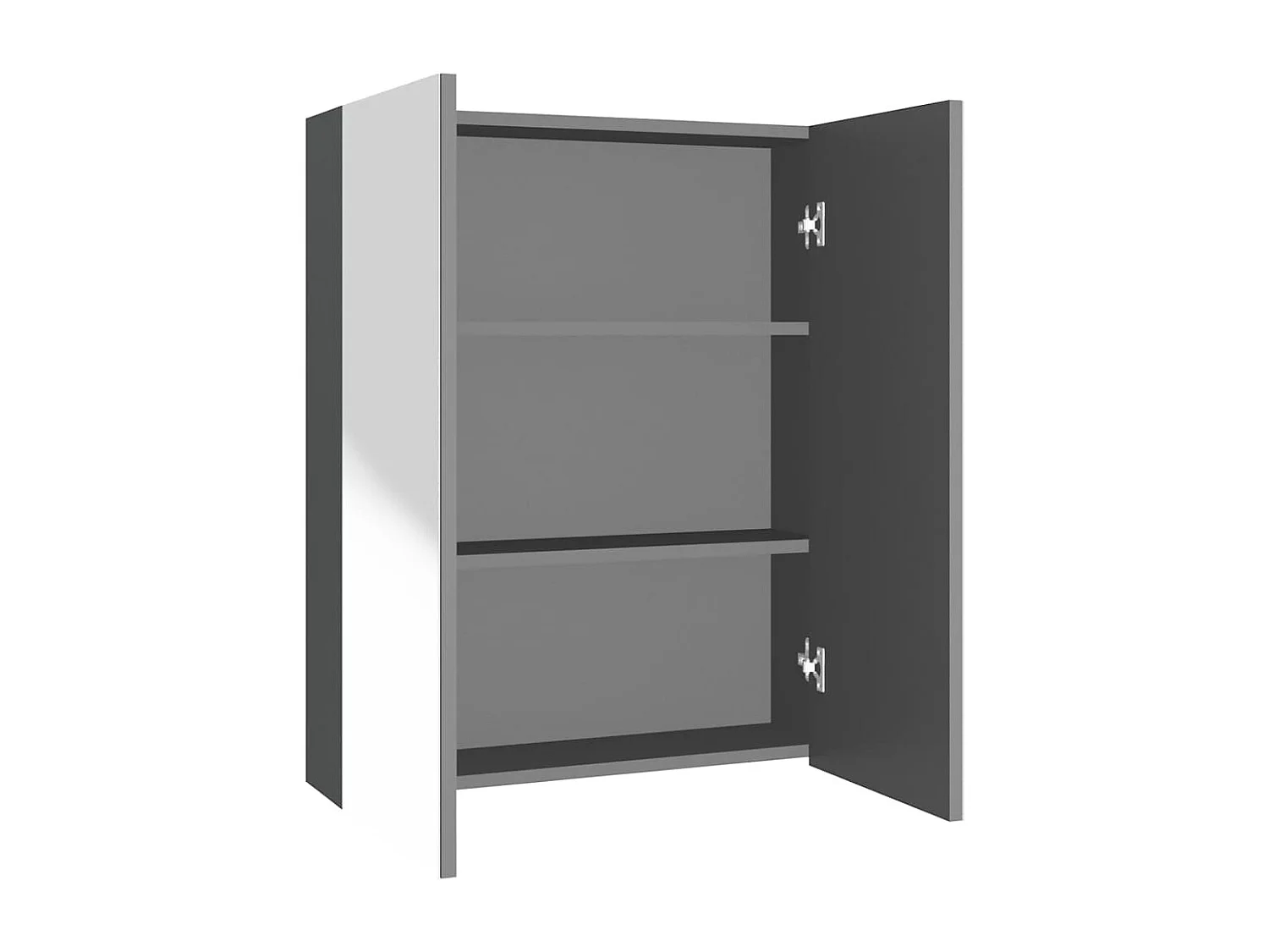 Badkamerkast met spiegel 60x15x75 cm MDF antracietkleurig