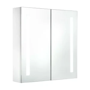 Badkamerkast met spiegel en LED 60x14x62 cm Badkamerkast met spiegel en LED 60x14x62 cm