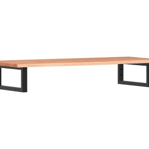Badkamer wandschap staal en massief eikenhout