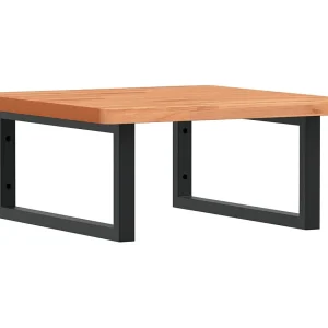 Badkamer wandschap staal en massief beukenhout