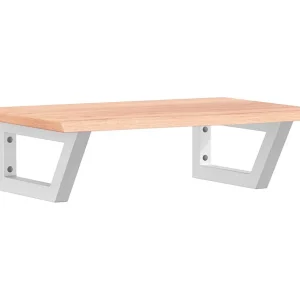 Badkamer wandschap staal en massief eikenhout