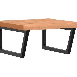 Badkamer wandschap staal en massief beukenhout