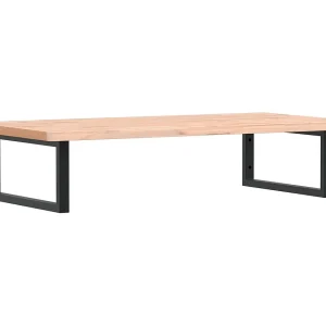 Badkamer wandschap staal en massief beukenhout
