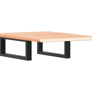 Badkamer wandschap staal en massief eikenhout