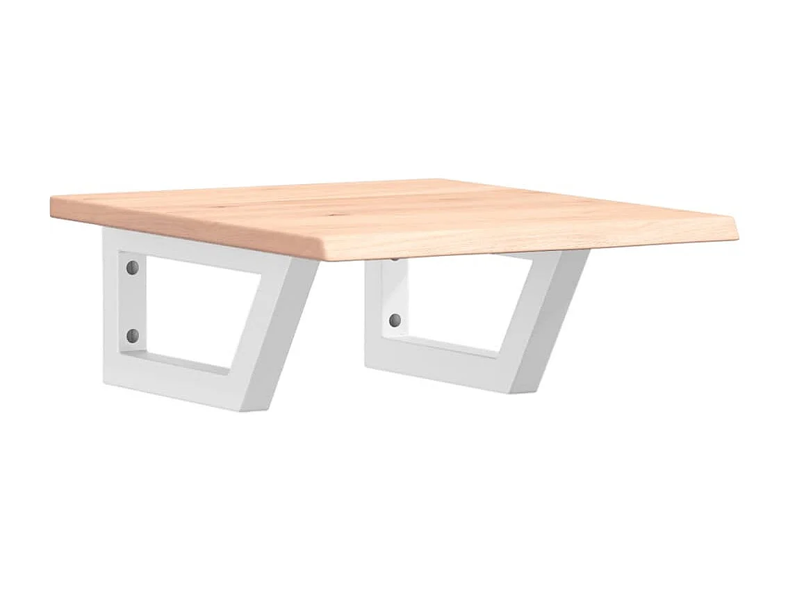 Badkamer wandschap staal en massief eikenhout