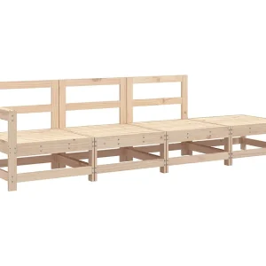 4-delige Loungeset massief grenenhout