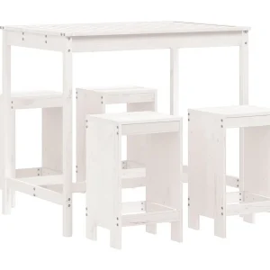 5-delige Barset massief grenenhout wit