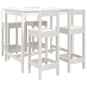 5-delige Barset massief grenenhout wit