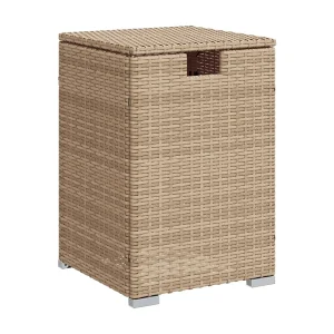 Afdekkast voor propaangasfles 40x40x60 cm Poly Rattan beige