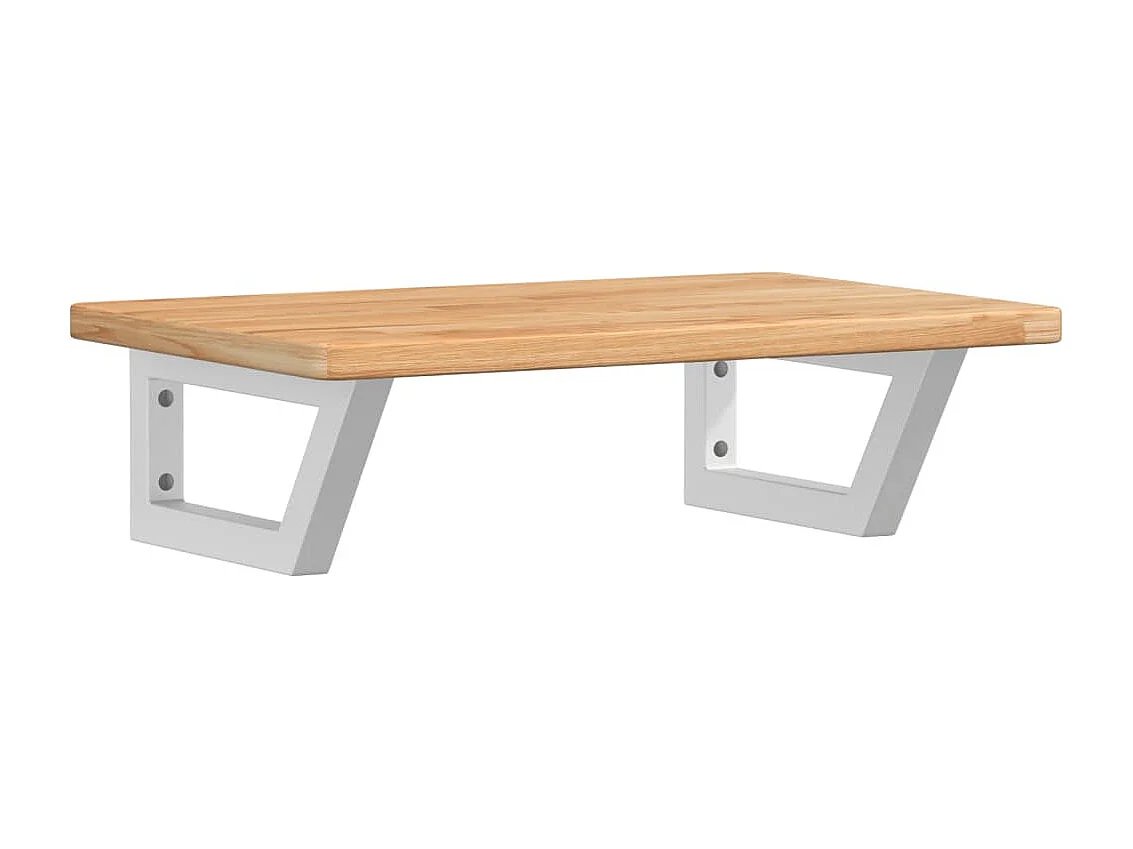 Badkamer wandschap staal en massief eikenhout