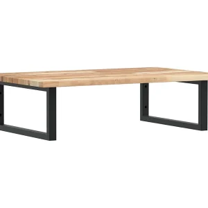 Badkamer wandschap staal en massief acaciahout Badkamer wandschap staal en massief acaciahout