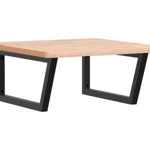 Badkamer wandschap staal en massief beukenhout
