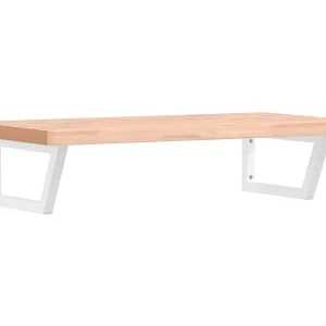 Badkamer wandschap staal en massief beukenhout