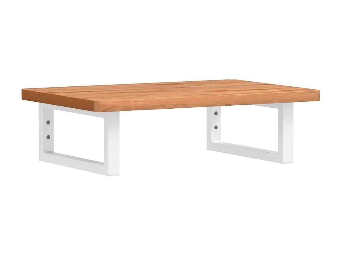 Badkamer wandschap staal en massief beukenhout