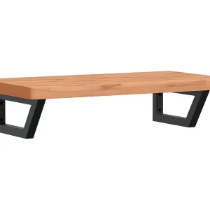 Badkamer wandschap staal en massief beukenhout