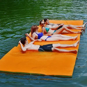 355x183cm waterhangmat, drijvende watermat tot 400 kg belastbaar, zwemmat, zwembed, waterligstoel voor zee, meer, zwembad, strand (oranje)AB92419 355x183cm waterhangmat, drijvende watermat tot 400 kg belastbaar, zwemmat, zwembed, waterligstoel voor zee, meer, zwembad, strand (oranje)AB92419
