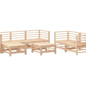 7-delige Loungeset massief grenenhout