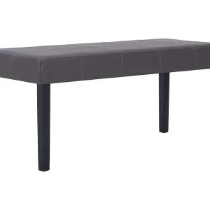 Bankje 106 cm kunstleer grijs Bankje 106 cm kunstleer grijs