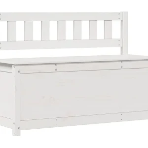 Bankje 110x41x76,5 cm massief grenenhout wit