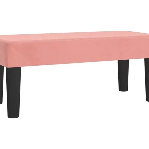 Bankje 70x30x30 cm fluweel roze Bankje 70x30x30 cm fluweel roze