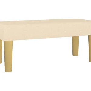 Bankje 70x30x30 cm stof crèmekleurig Bankje 70x30x30 cm stof crèmekleurig