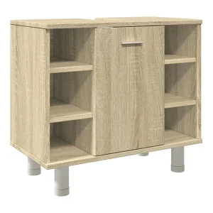 Badkamerkast 60x32x53,5 cm spaanplaat sonoma eikenkleurig