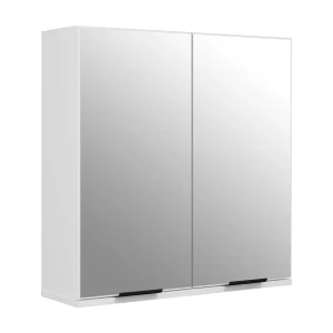 Badkamerkast met spiegel 64x20x67 cm wit Badkamerkast met spiegel 64x20x67 cm wit