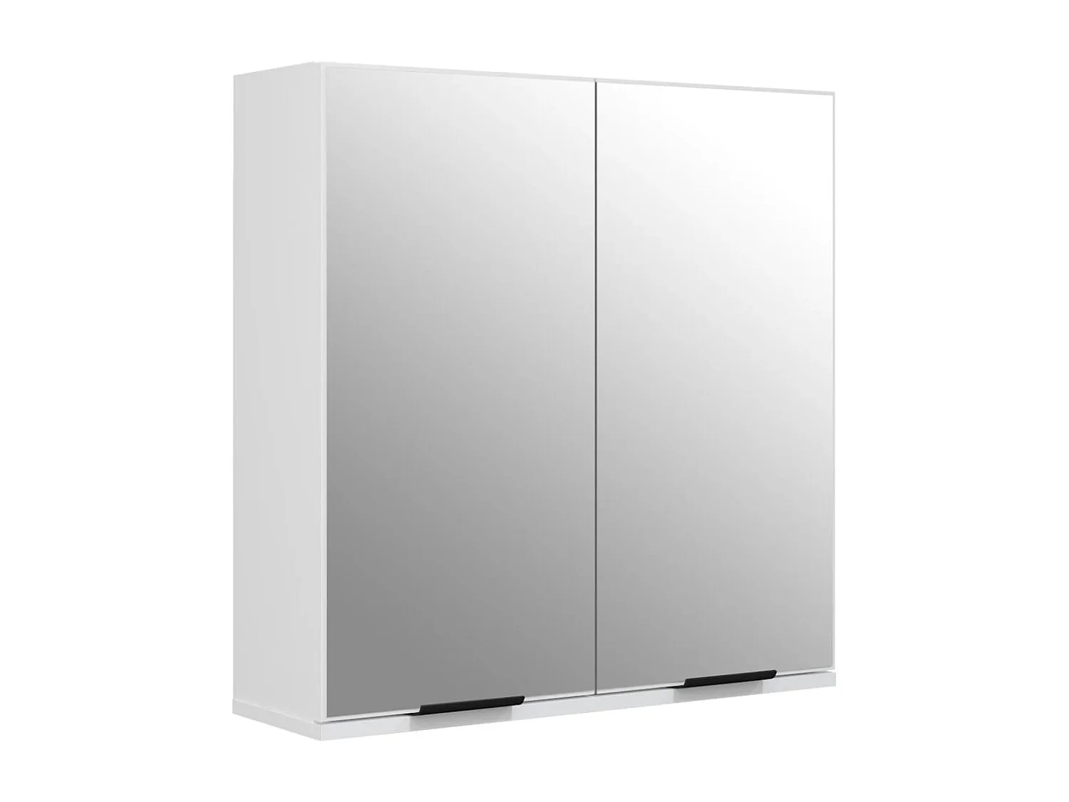 Badkamerkast met spiegel 64x20x67 cm wit