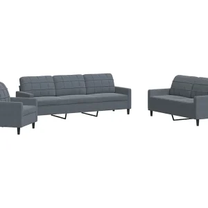 4-delige Loungeset met kussens fluweel donkergrijs 4-delige Loungeset met kussens fluweel donkergrijs