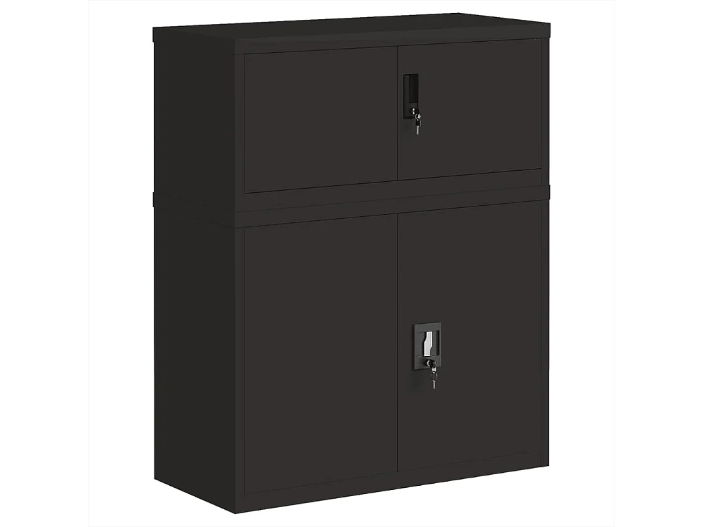 Archiefkast 90x40x110 cm staal zwart