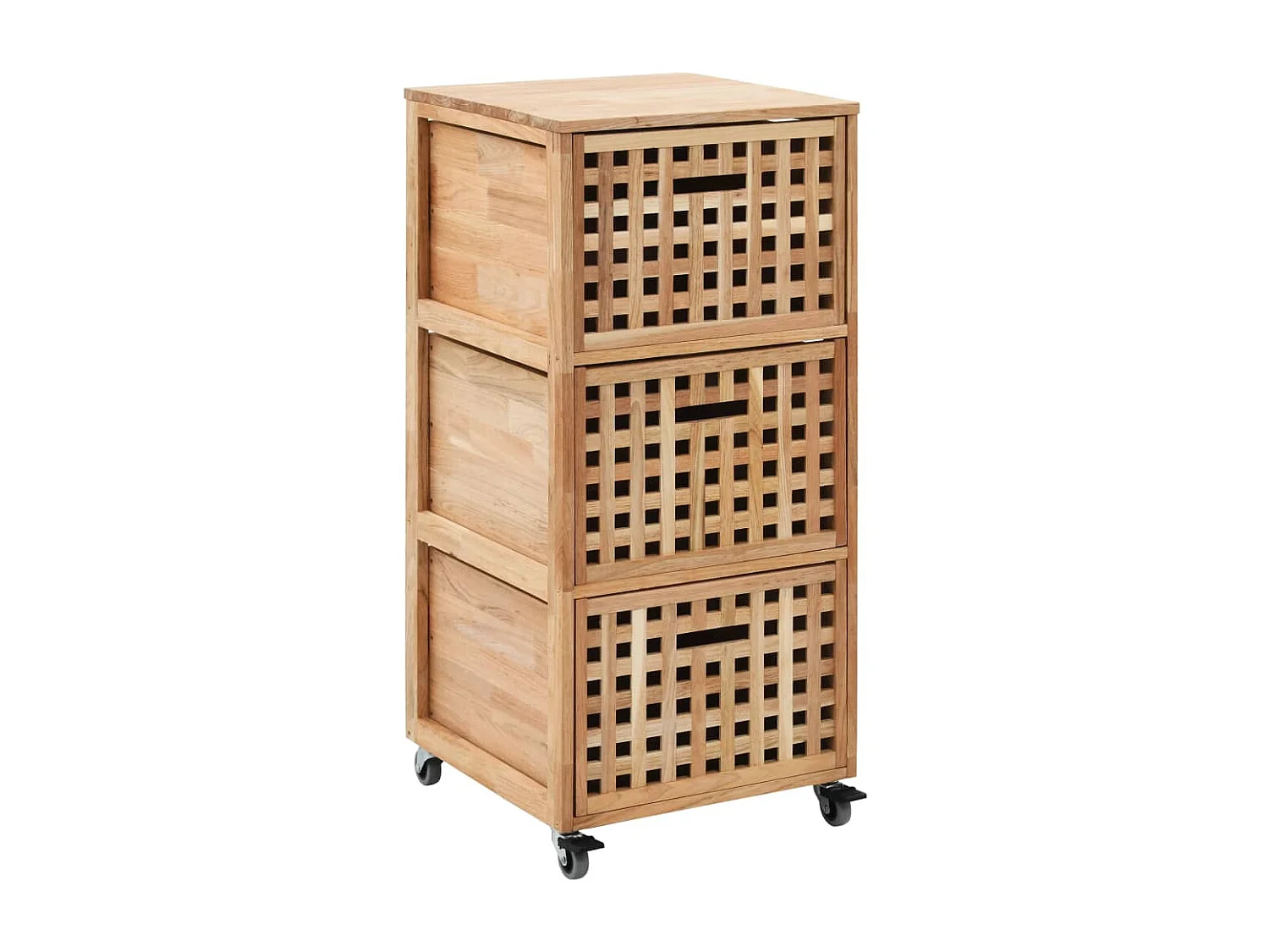 Badkamerkastje 41x41x91 cm massief walnotenhout