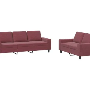 2-delige Loungeset stof wijnrood 2-delige Loungeset stof wijnrood