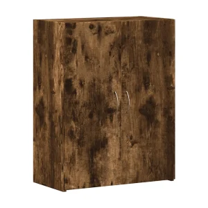 Archiefkast 60x32x77,5 cm bewerkt hout gerookt eikenkleurig Archiefkast 60x32x77,5 cm bewerkt hout gerookt eikenkleurig