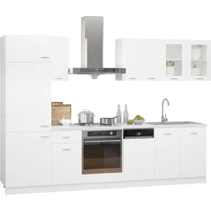 8-delige Keukenkastenset Lyon bewerkt hout wit