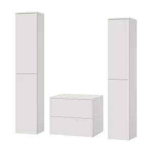 Badkamerset 3-delig: Wastafelonderkast + 2 Kolomkasten Kleur Wit (2S 60 + 2D 160 X2) Badkamerset 3-delig: Wastafelonderkast + 2 Kolomkasten Kleur Wit (2S 60 + 2D 160 X2)