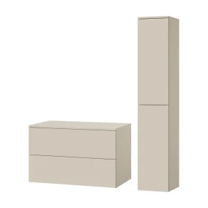 Badkamerset 2-delig: Wastafelonderkast + Kolomkast Kleur Kasjmier (2S 80 + 2D 160) Badkamerset 2-delig: Wastafelonderkast + Kolomkast Kleur Kasjmier (2S 80 + 2D 160)