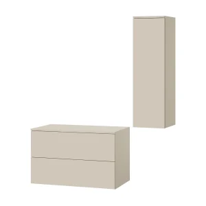 Badkamerset 2-delig: Wastafelonderkast + Kolomkast Kleur Kasjmier (2S 80 + 1D 100) Badkamerset 2-delig: Wastafelonderkast + Kolomkast Kleur Kasjmier (2S 80 + 1D 100)