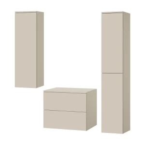 Badkamerset 3-delig: Wastafelonderkast + 2 Kolomkasten Kleur Kasjmier (2S 60 + 1D 100 + 2D 160) Badkamerset 3-delig: Wastafelonderkast + 2 Kolomkasten Kleur Kasjmier (2S 60 + 1D 100 + 2D 160)