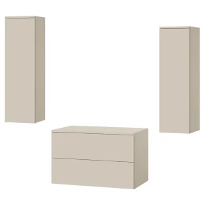 Badkamerset 3-delig: Wastafelonderkast + 2 Kolomkasten Kleur Kasjmier (2S 80 + 1D 100 X2) Badkamerset 3-delig: Wastafelonderkast + 2 Kolomkasten Kleur Kasjmier (2S 80 + 1D 100 X2)