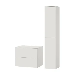 Badkamerset 2-delig: Wastafelonderkast + Kolomkast Kleur Wit (2S 60 + 2D 160) Badkamerset 2-delig: Wastafelonderkast + Kolomkast Kleur Wit (2S 60 + 2D 160)