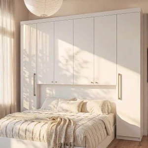 Witte bedbrug L206 cm met opbergruimte – ANTERO