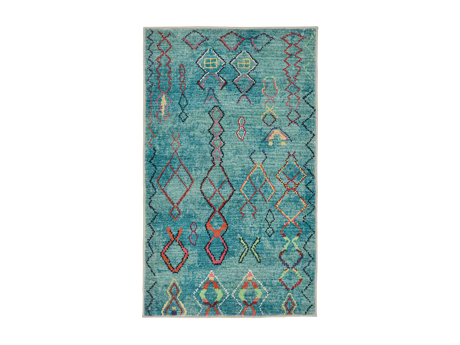 Badmat bedrukt met zachte pool 60x100 cm turquoise Ariella