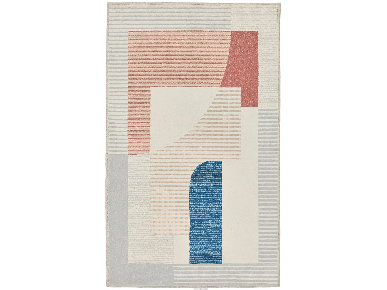 Badmat bedrukt met zachte pool 50x60 cm grijs multi Ariella