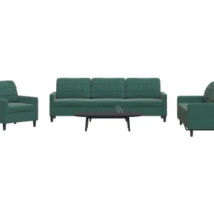 4-delige Loungeset met kussens fluweel donkergroen 4-delige Loungeset met kussens fluweel donkergroen