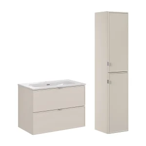 Alba Cachemire 80cm enkele wastafel met inzetwastafel en sokkel Alba Cachemire 80cm enkele wastafel met inzetwastafel en sokkel